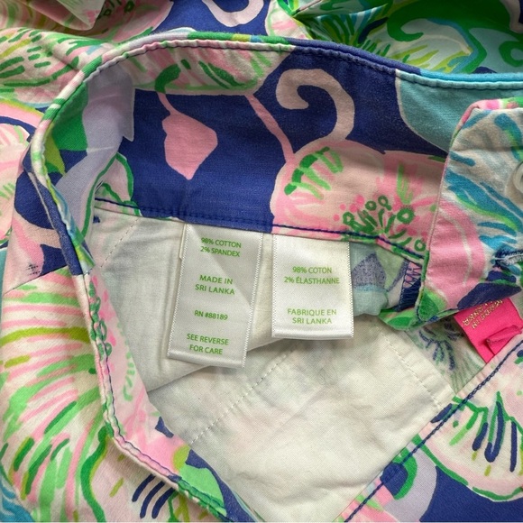 Lilly Pulitzer Kaden Shorts 4” Multi Beak Calm Carry On Bow Belt Women’s 10 - Picture 6 of 16